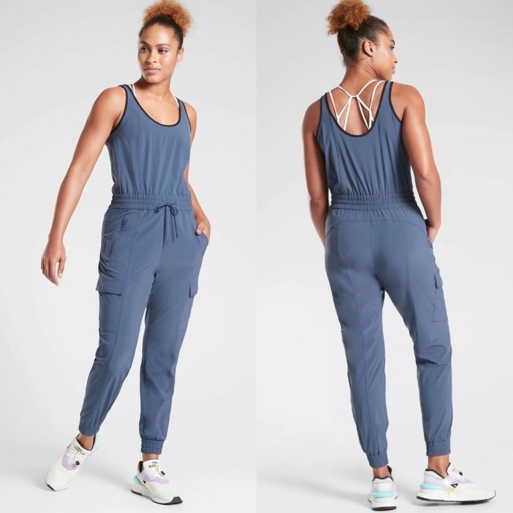 Athleta Unbound Jumpsuit, Iron‎ Blue